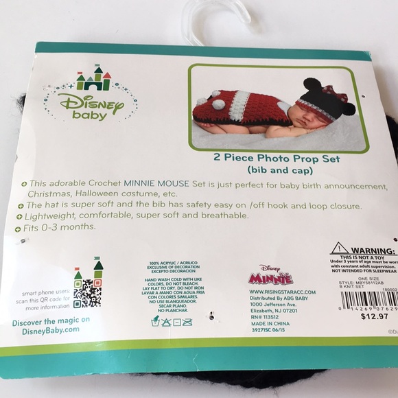 0-3M DISNEY Minnie Mouse infant newborn costume - Picture 5 of 8